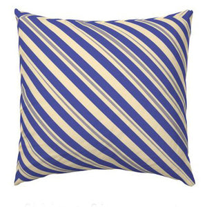 
                  
                    Load image into Gallery viewer, Housse de Coussin. Oblique Bleu-Blanc
                  
                