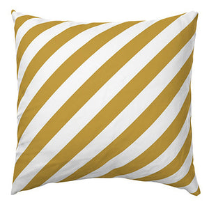 
                  
                    Load image into Gallery viewer, Housse de Coussin. Oblique Jaune-Blanc
                  
                