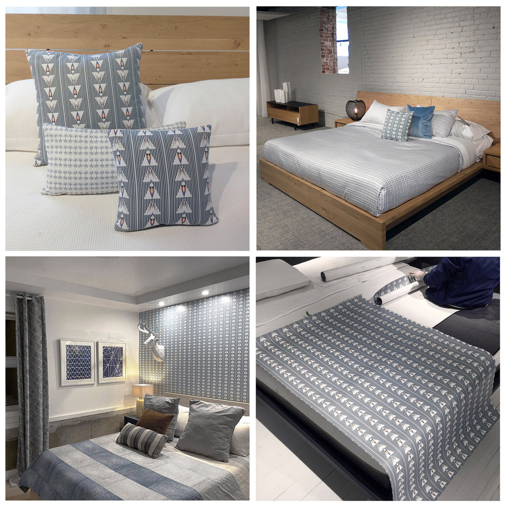
                  
                    Load image into Gallery viewer, Housse de Coussin. Petit Hoku Bleu
                  
                