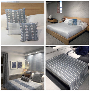 
                  
                    Load image into Gallery viewer, Housse de Coussin. Petit Hoku Bleu
                  
                