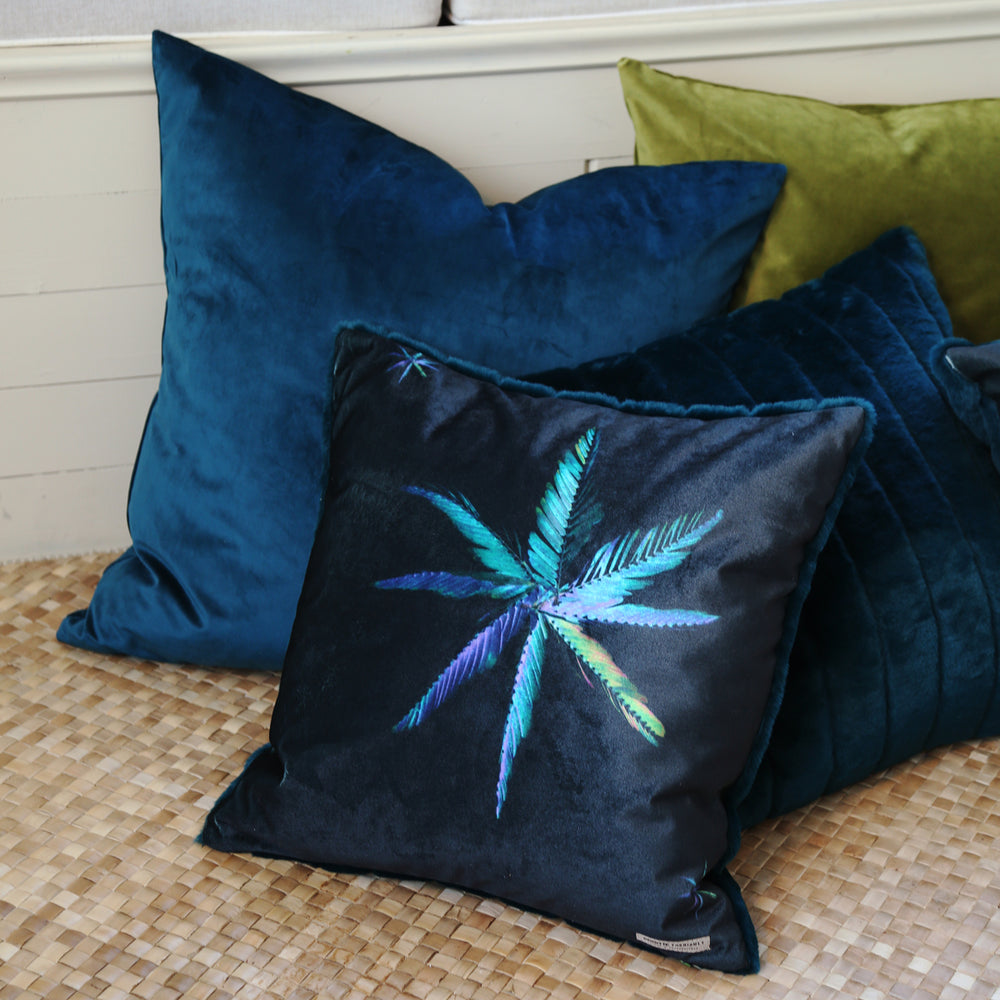 Decorative cushion Palm Blueu_AN-16