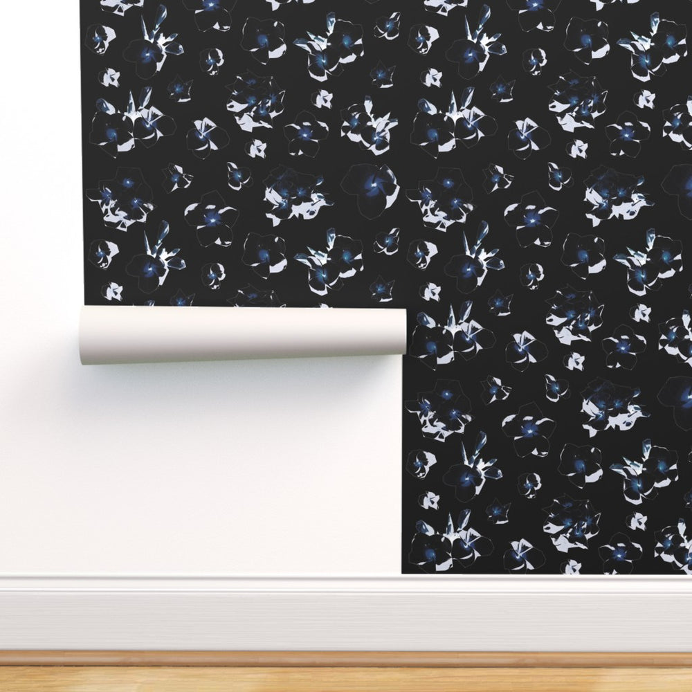 
                  
                    Load image into Gallery viewer, Papier Peint : Grand Plumeria Bleu N
                  
                