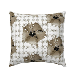 
                  
                    Load image into Gallery viewer, Coussin décoratif Hibiscus Taupe_HI-4
                  
                