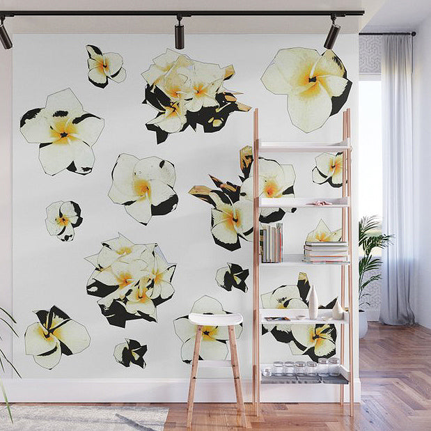 Mural: Large Yellow Plumeria