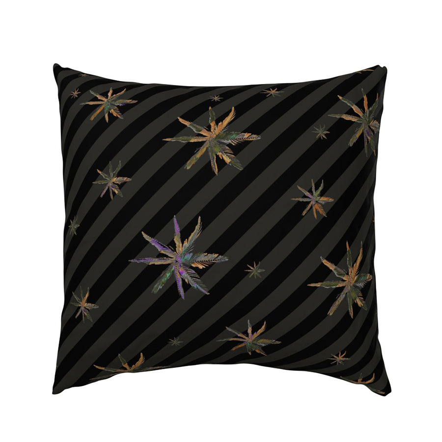 Decorative cushion Palm oblique Black_RQ-11