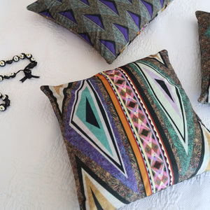 
                  
                    Load image into Gallery viewer, Tribal Rainbow Cushion_NA-1
                  
                