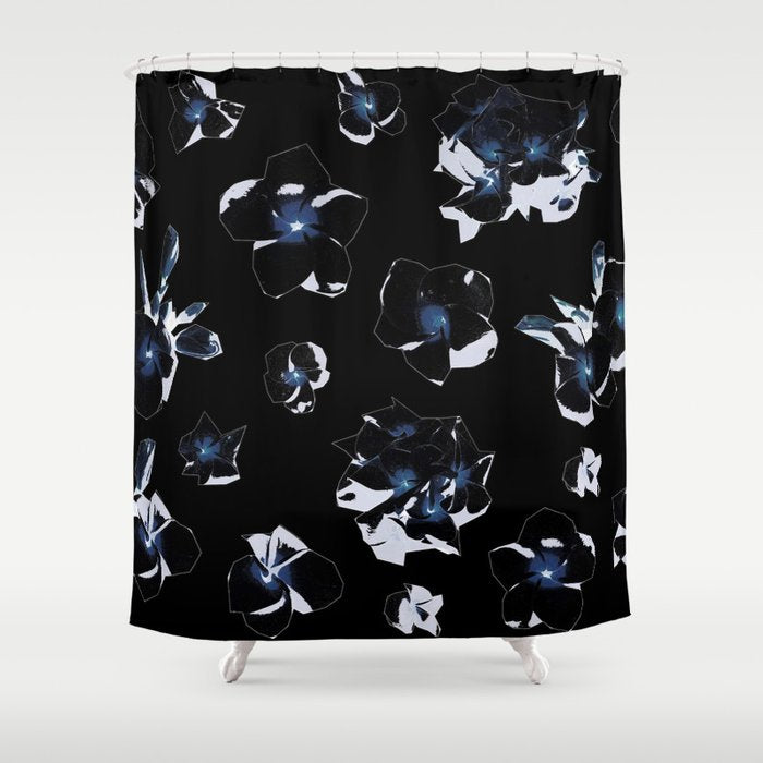 Shower Curtain: Grand Plumeria Blue N