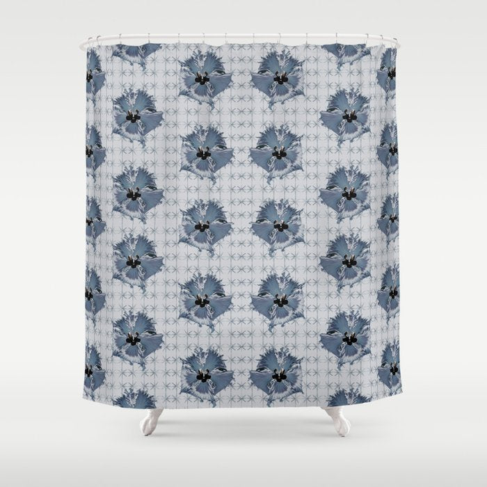 Shower Curtain: Blue Hibiscus