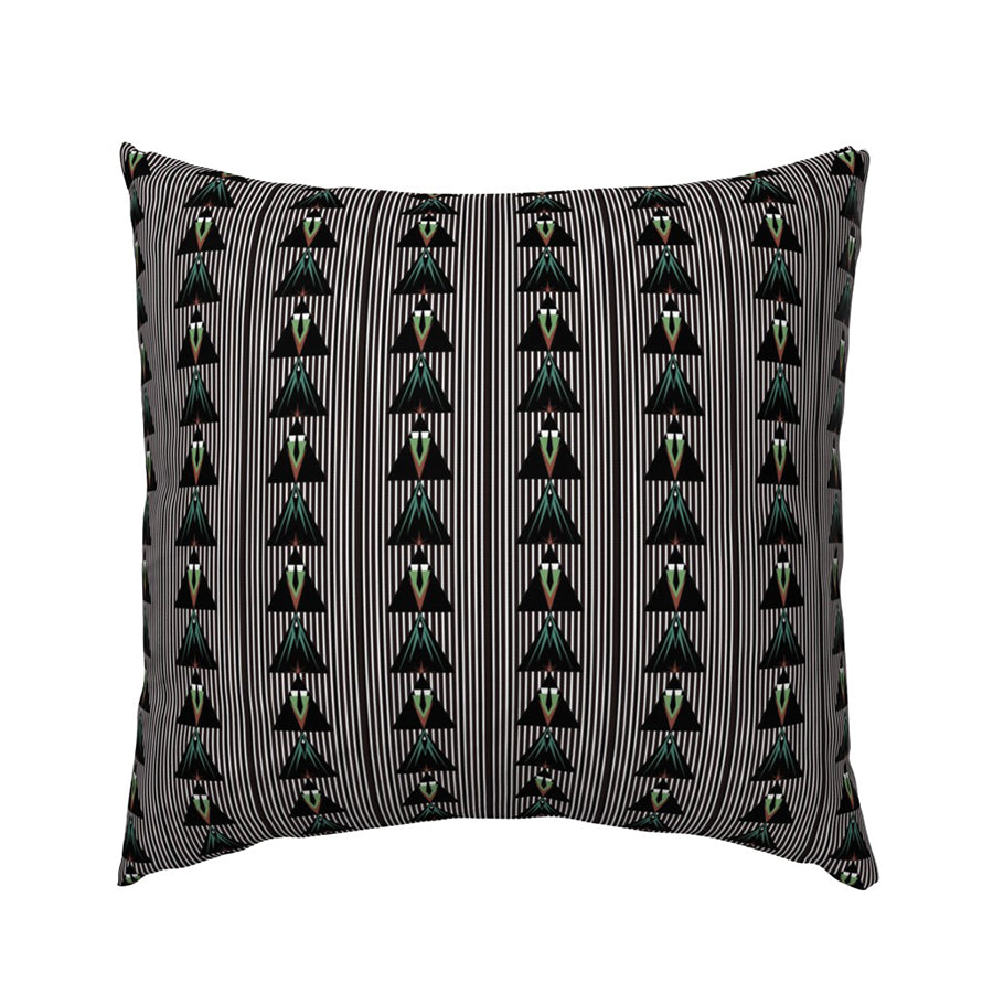 
                  
                    Load image into Gallery viewer, May Day Decorative Cushion Black-Green_HI-10
                  
                