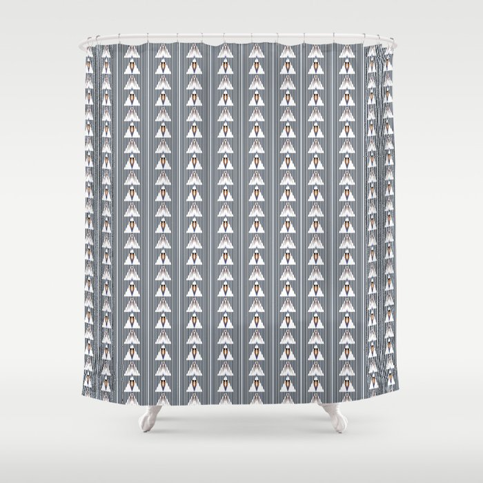 Shower Curtain: May Day Blue