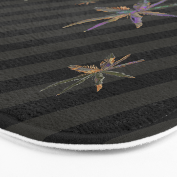 
                  
                    Load image into Gallery viewer, Shower Mat : Palm Oblique Black
                  
                