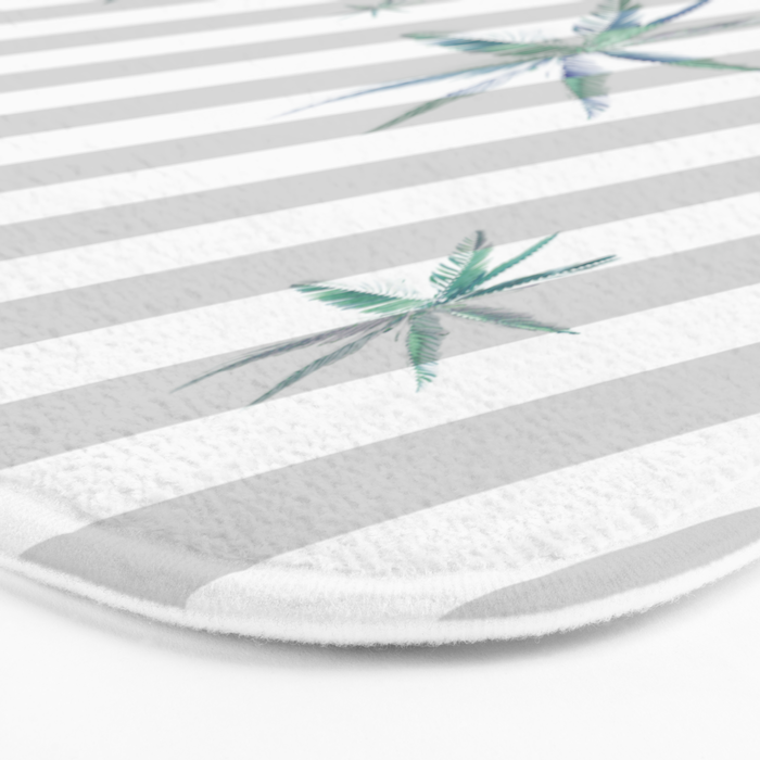 
                  
                    Load image into Gallery viewer, Shower Mat : Palm Oblique Green
                  
                